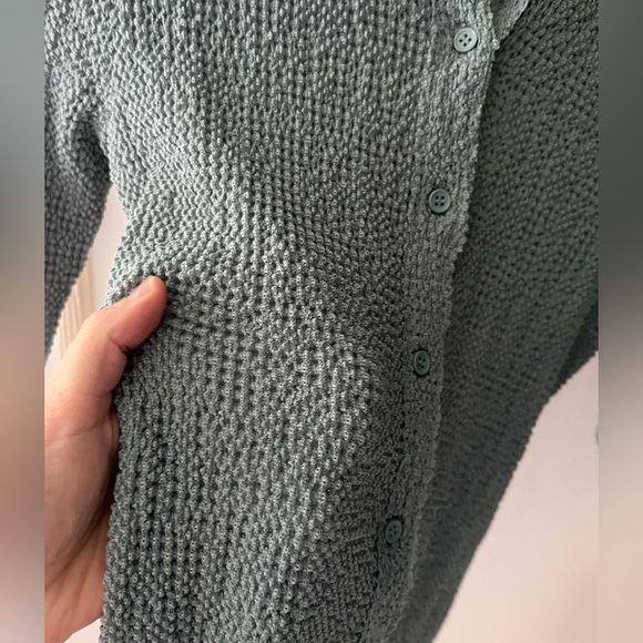 Zara Dusty blue waffle knit shirt - Picture 3 of 4